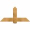 Ekena Millwork Eugene Rough Sawn Timber Gable Bracket, Western Red Cedar, 48"W x 24"H x 6"D x 6"F, 12/12 Pitch GBW048X24X0606EUG00RWR - alternate 1
